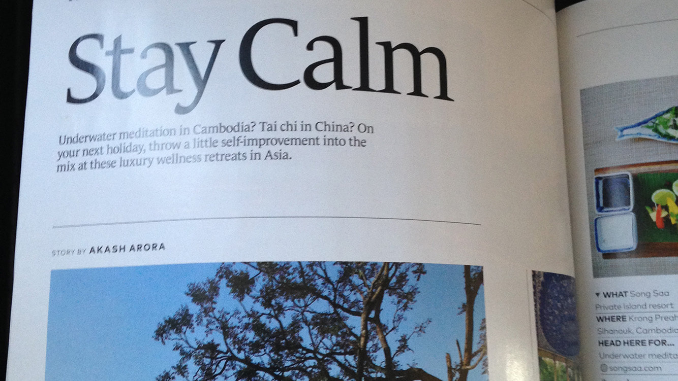 Magazine article titled 'Stay Calm'